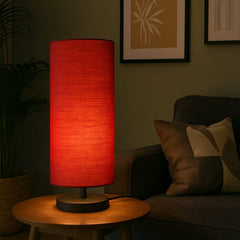 Premium Table Lamp ruby Red and MS Base