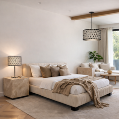 Curated Bed room Set - Geometric cutwork on Fabric