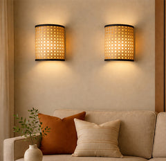 Rattan Curve Wall Lamp - Holder and Wire