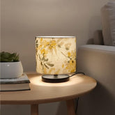 Premium Table Lamp Floral Fabric Print and MS Base