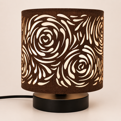 Innore-2-Tier Table Lamp | Floral Cutwork Fabric Shade | MS Base