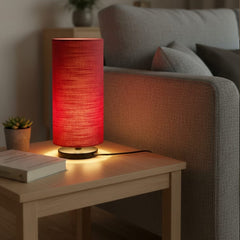 Premium Table Lamp ruby Red and MS Base