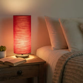 Premium Table Lamp ruby Red and MS Base