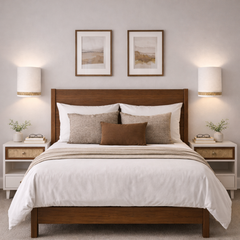 Rattan and Linen Half curve Wall Lamp - Holder and Wire