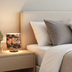 Beautiful Premium Fabric Table Lamp with MS Base