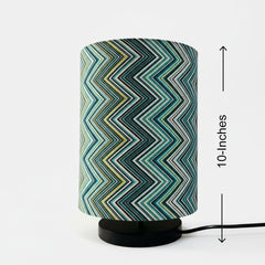 Striped Fabric Table Lamp with MS Base