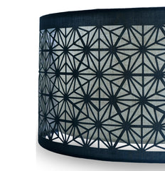 Geometric Dual Layer Fabric Lampshade with Suspension