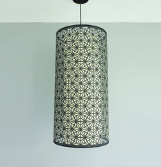 Inornate - 2-Tier Decorative Fabric Lamp-Charcoal Grey