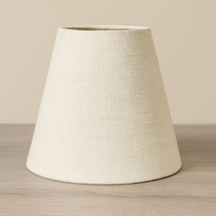 Premium Table Lamp with Teak wood Base and Pearl white Linen Fabric