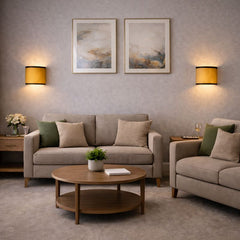 Linen Half Curve Wall Lamp - Holder and Wire