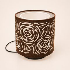 Innore-2-Tier Table Lamp | Floral Cutwork Fabric Shade | MS Base