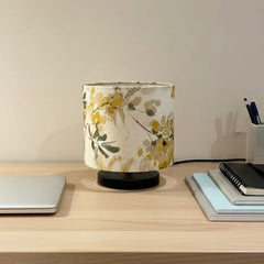 Premium Table Lamp Floral Fabric Print and MS Base