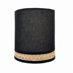 Rattan and Linen Half curve Wall Lamp - Holder and Wire