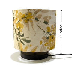 Premium Table Lamp Floral Fabric Print and MS Base