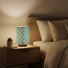 Striped Fabric Table Lamp with MS Base