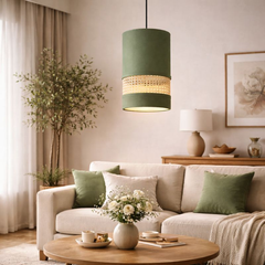 Olive Drum Premium Lampshade -Hanging
