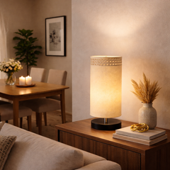 Natural Beige NightNest Table Lamp