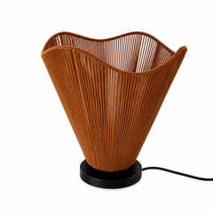 Thread Woven Table Lamp with Black Base