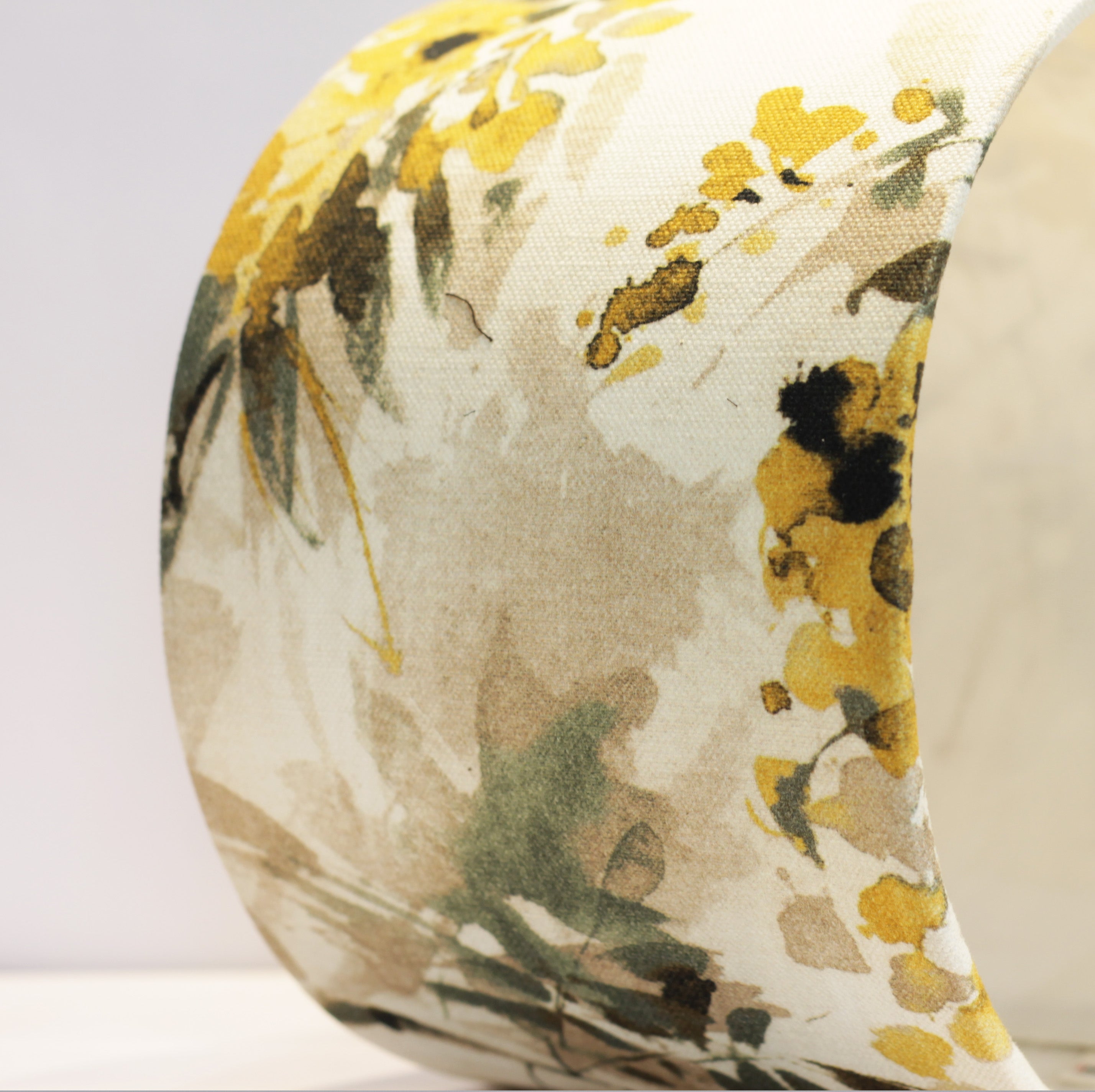 Premium Fabric Table Lamp with Wooden Base