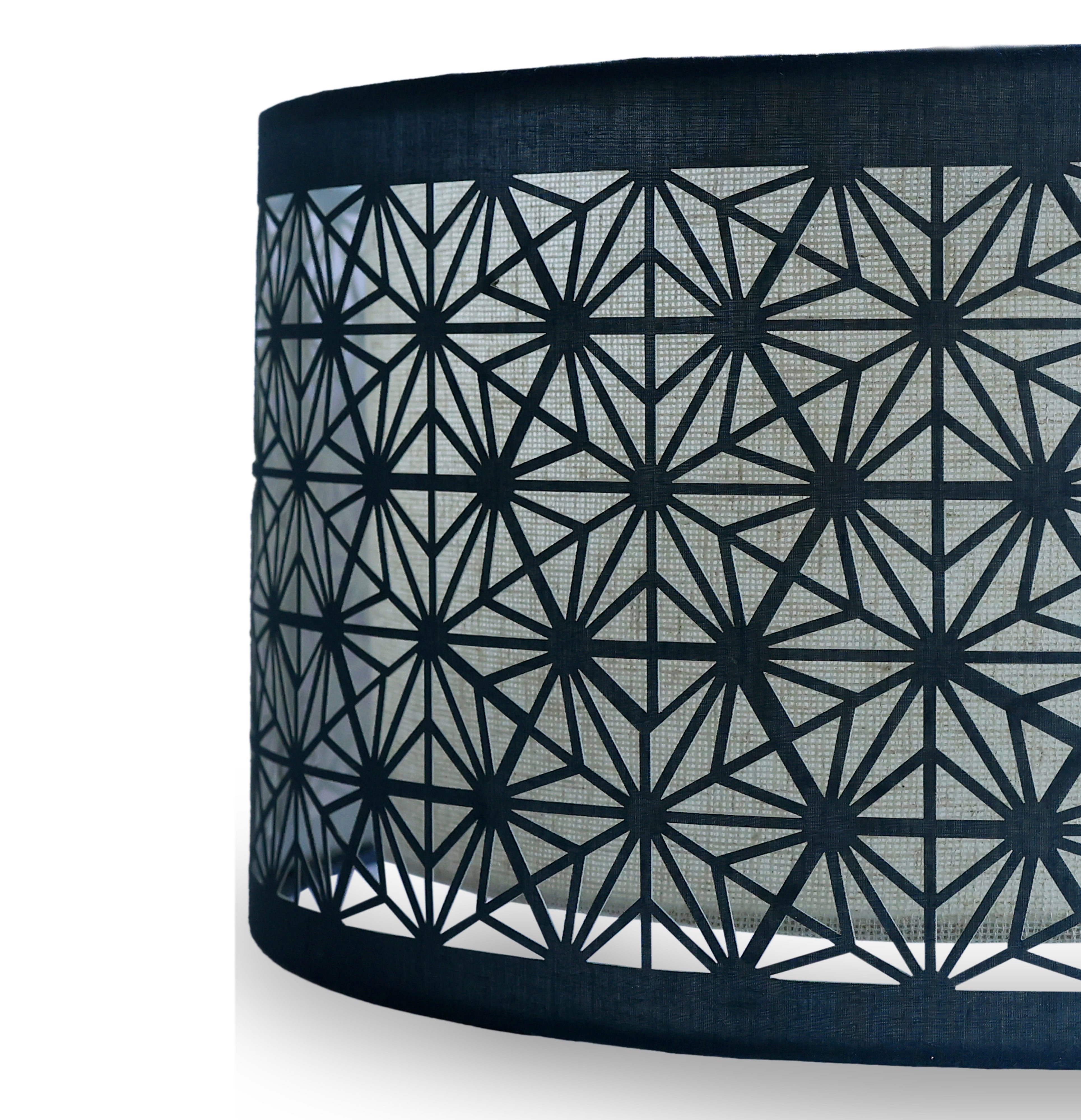 Decorative Dual Layer Fabric Lampshade