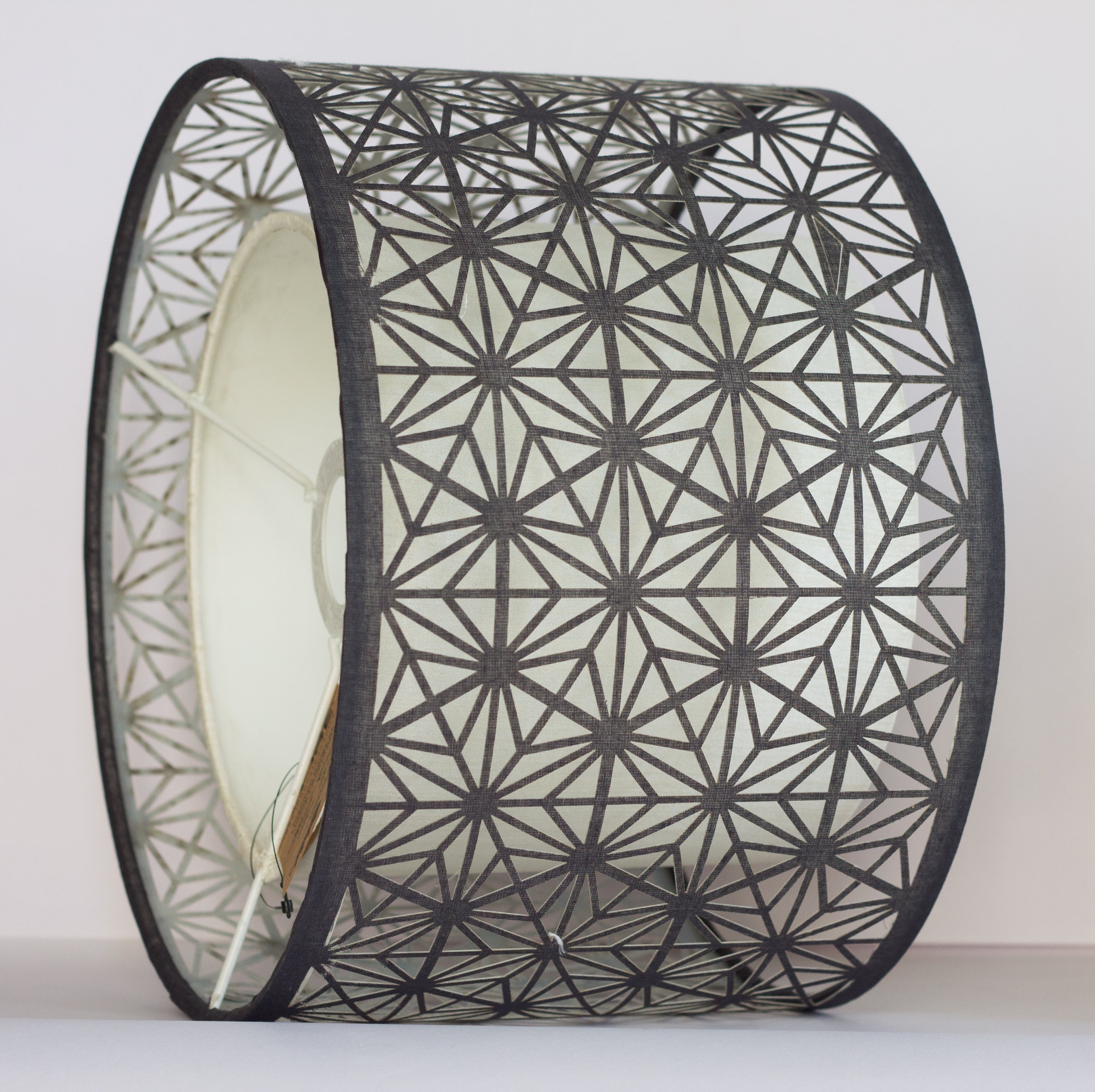 2-Tier Decorative Black Fabric Table Lampshade