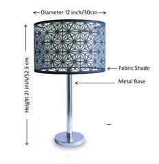 2-Tier Decorative Black Fabric Table Lampshade