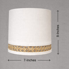 Rattan and Linen Half curve Wall Lamp - Holder and Wire