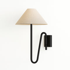 Wall Mounted Lamp with Linen Fabric Shade