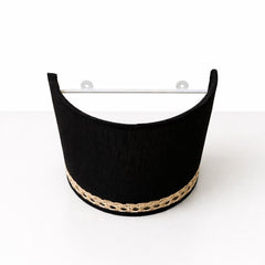 Rattan and Linen Half curve Wall Lamp - Holder and Wire