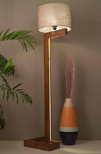 Teakwood Floor Lamp